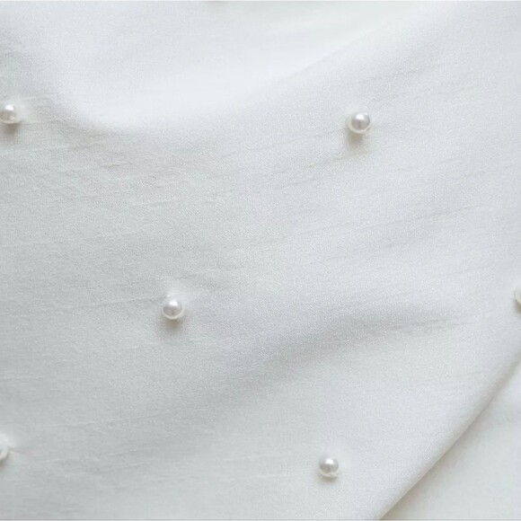 Sachin & Babi Pippa One-Shoulder Pearl-Embellished Mini Dress NWT Sz 0 - Picture 5 of 8